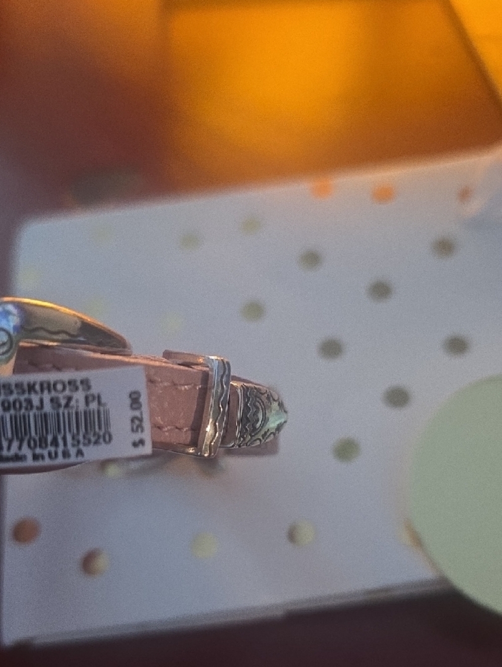 Brighton Silver Accent Pink Leather Bracelet - NWT - Picture 3 of 7